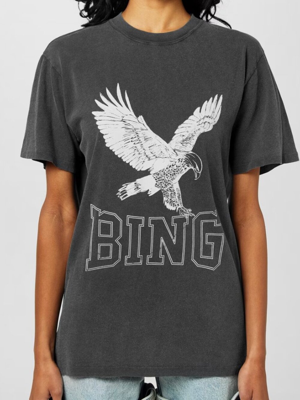 Anine Bing Lili Retro Eagle Graphic Tee